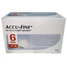 سرسوزن قلم انسولین اکیو فاین با سوزن 6 میلی متر -  ACCU FINE  - کد1639
